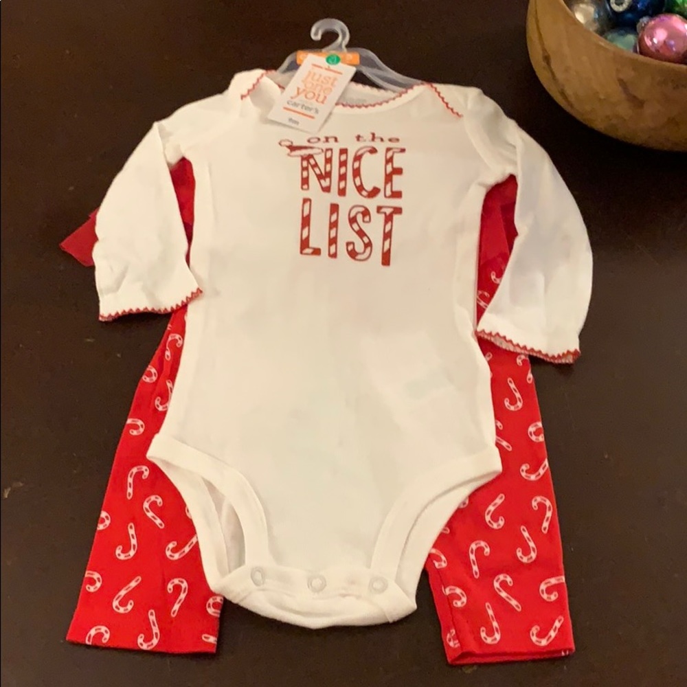 Christmas Onesie with Matching Pants w/ Tutu